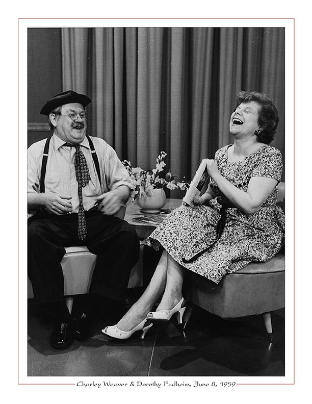 Cleveland Radio-TV Dorothy Fuldheim / Charley Weaver with Dorothy Fudheim on WEWS-TV5, June 8, 1959